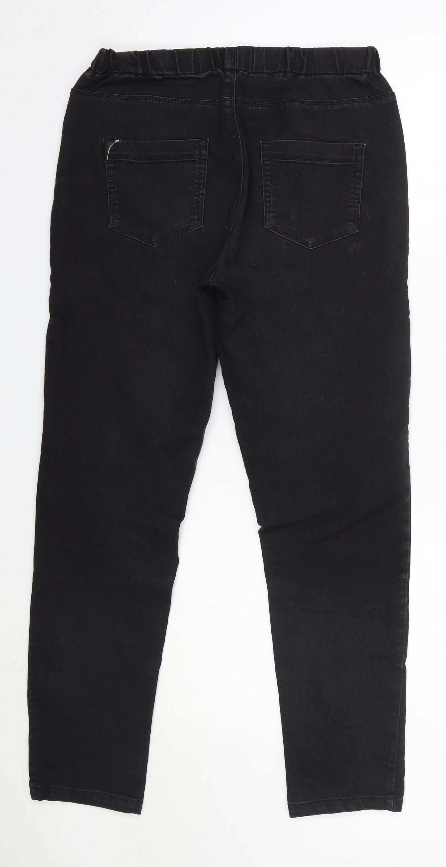 Peacocks Womens Black  Cotton Skinny Jeans Size 12 L28 in Regular