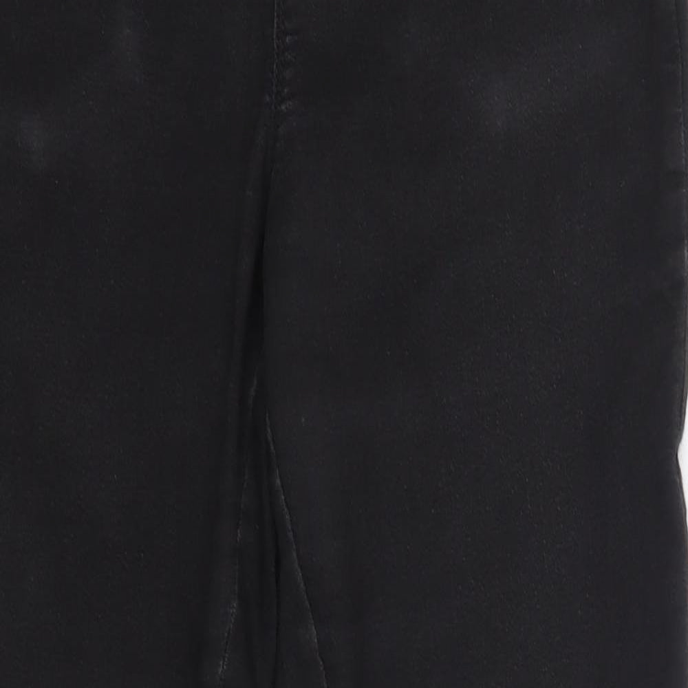 Peacocks Womens Black  Cotton Skinny Jeans Size 12 L28 in Regular