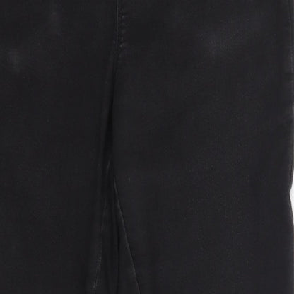 Peacocks Womens Black  Cotton Skinny Jeans Size 12 L28 in Regular