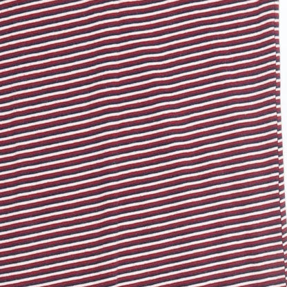 Shana Womens Red Striped 100% Cotton Tank Dress  Size L  Round Neck
