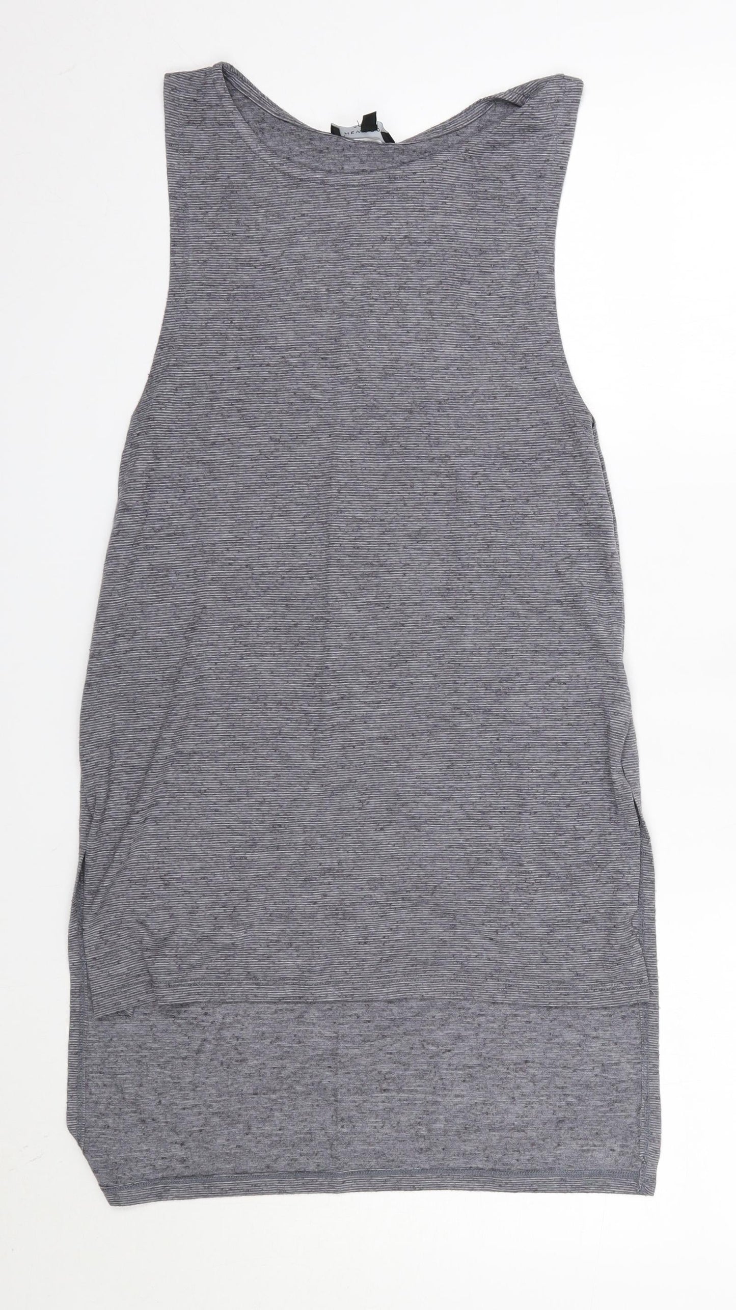Womens UK Size 8 New Look Grey Basic Tank