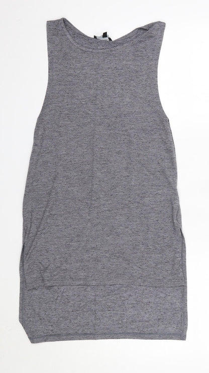 Womens UK Size 8 New Look Grey Basic Tank