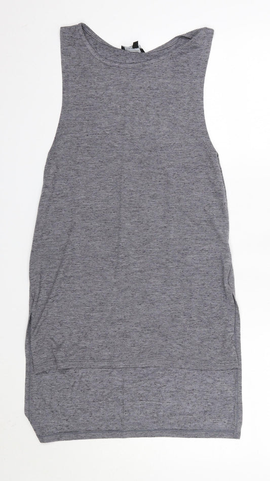 Womens UK Size 8 New Look Grey Basic Tank