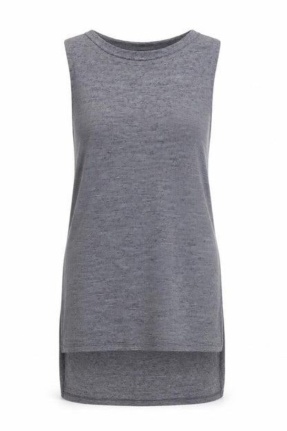 Womens UK Size 8 New Look Grey Basic Tank