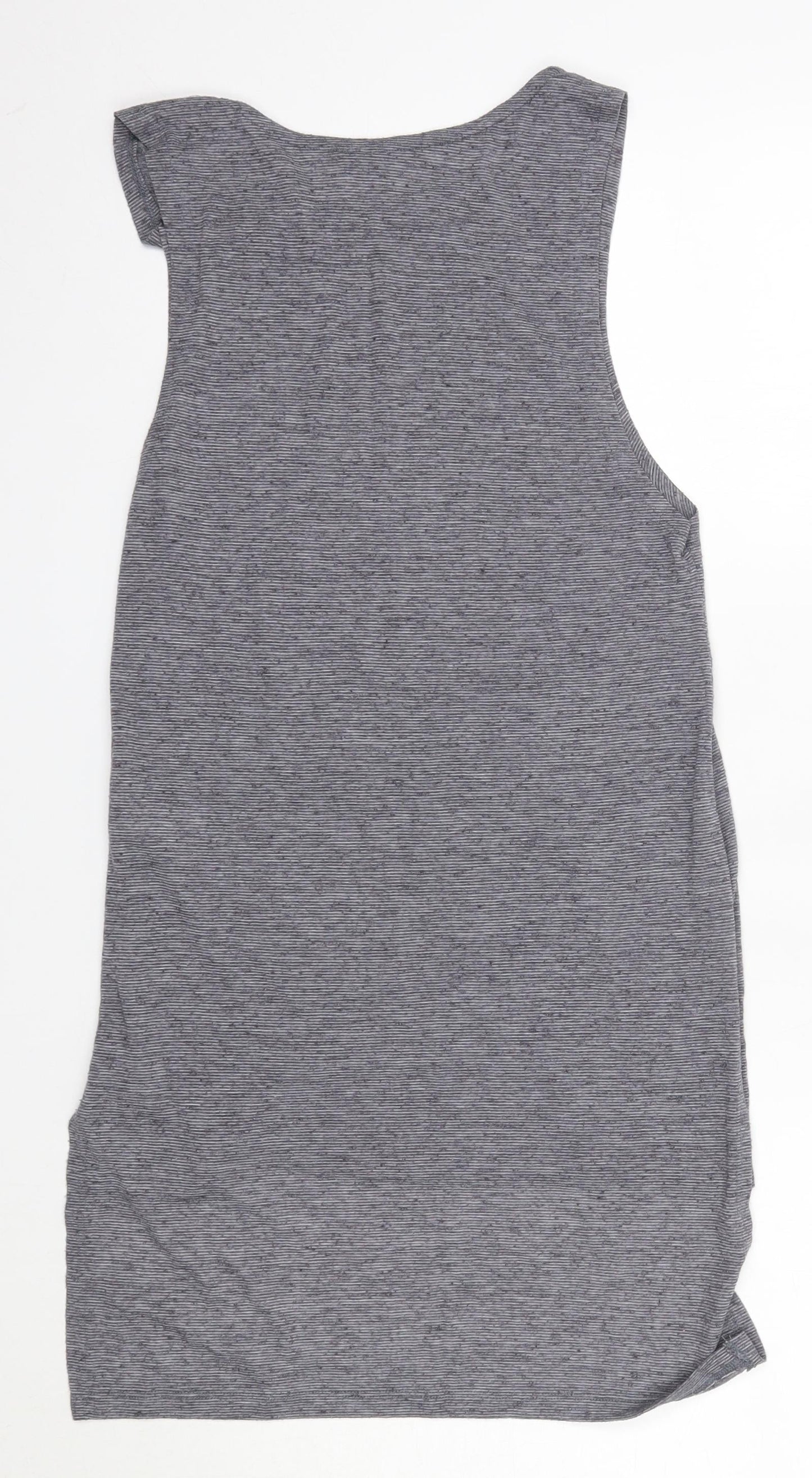 Womens UK Size 8 New Look Grey Basic Tank