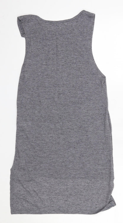 Womens UK Size 8 New Look Grey Basic Tank