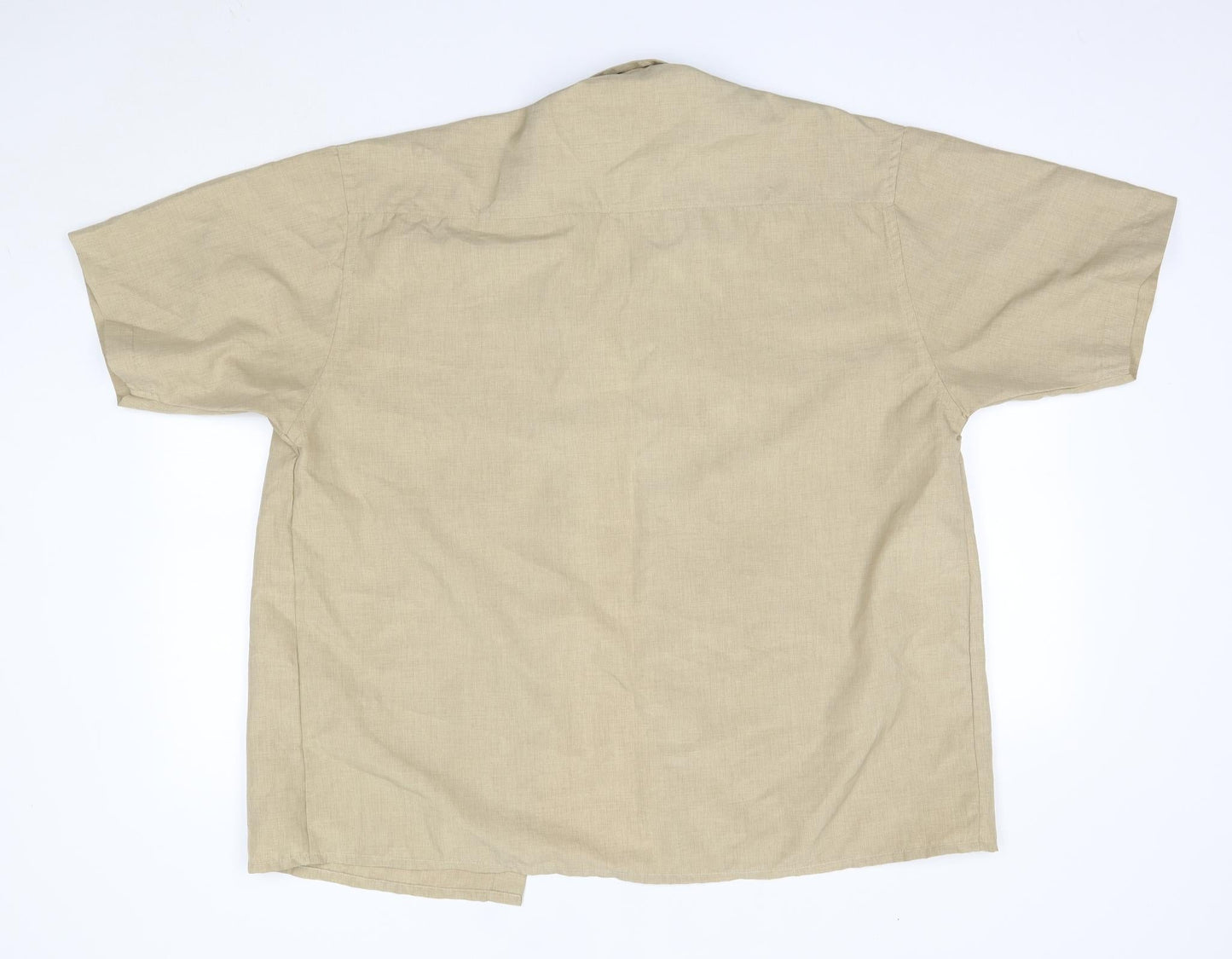 Urban Spirit Mens Beige  Polyester  Button-Up Size XL Collared