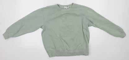 Womens UK Size S H&M Green Pullover Jumper