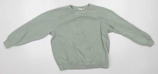 Womens UK Size S H&M Green Pullover Jumper