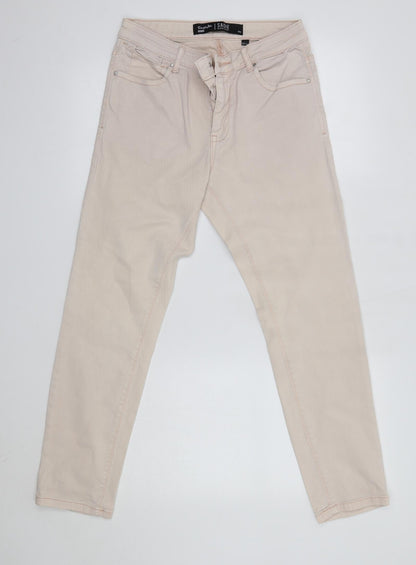 Simply Be Womens Pink  Cotton Skinny Jeans Size 10 L27 in Regular  - Short