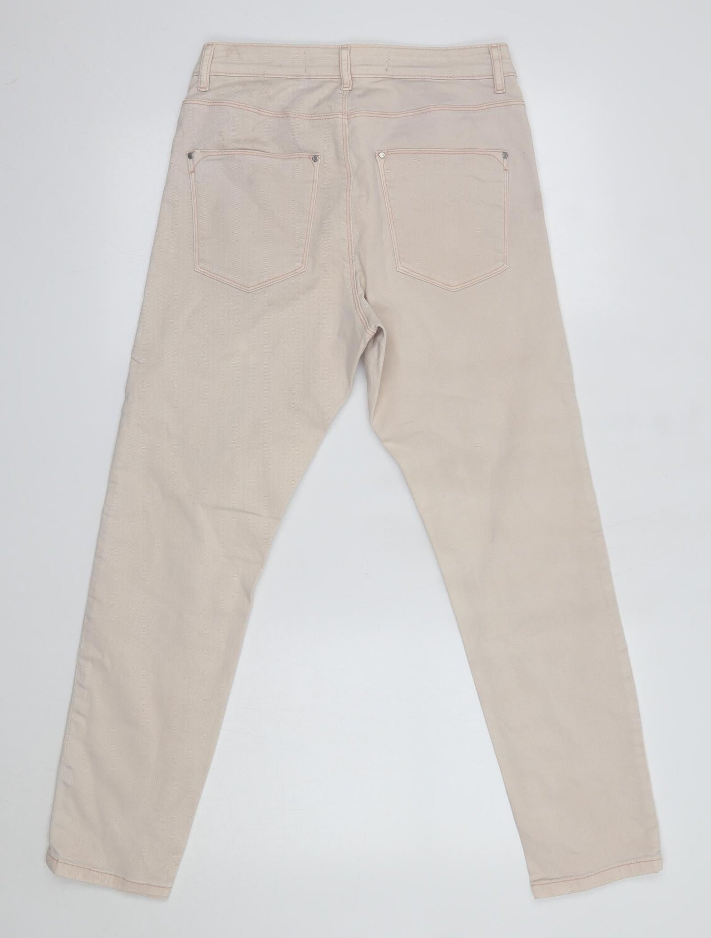 Simply Be Womens Pink  Cotton Skinny Jeans Size 10 L27 in Regular  - Short