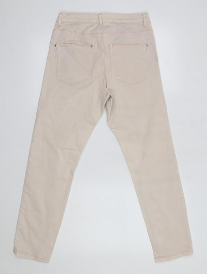 Simply Be Womens Pink  Cotton Skinny Jeans Size 10 L27 in Regular  - Short