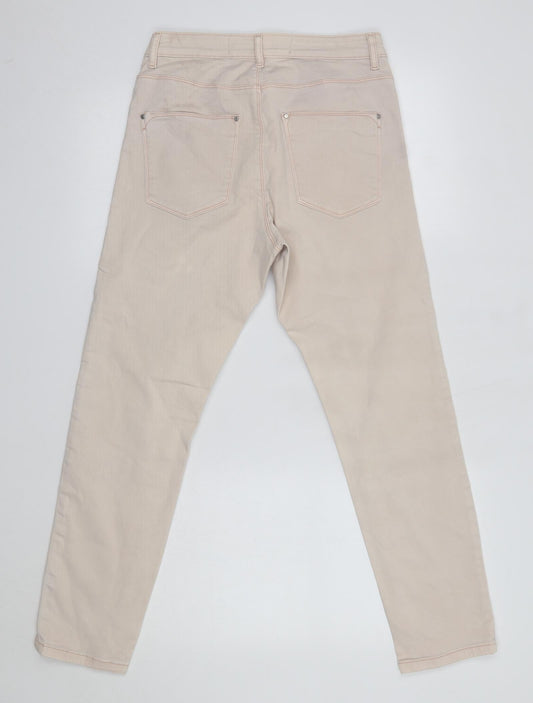 Simply Be Womens Pink  Cotton Skinny Jeans Size 10 L27 in Regular  - Short