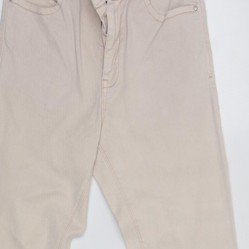 Simply Be Womens Pink  Cotton Skinny Jeans Size 10 L27 in Regular  - Short