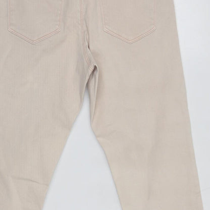 Simply Be Womens Pink  Cotton Skinny Jeans Size 10 L27 in Regular  - Short