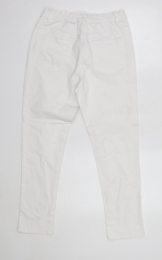 Anthology Womens White  Cotton Skinny Jeans Size 10 L26 in Slim