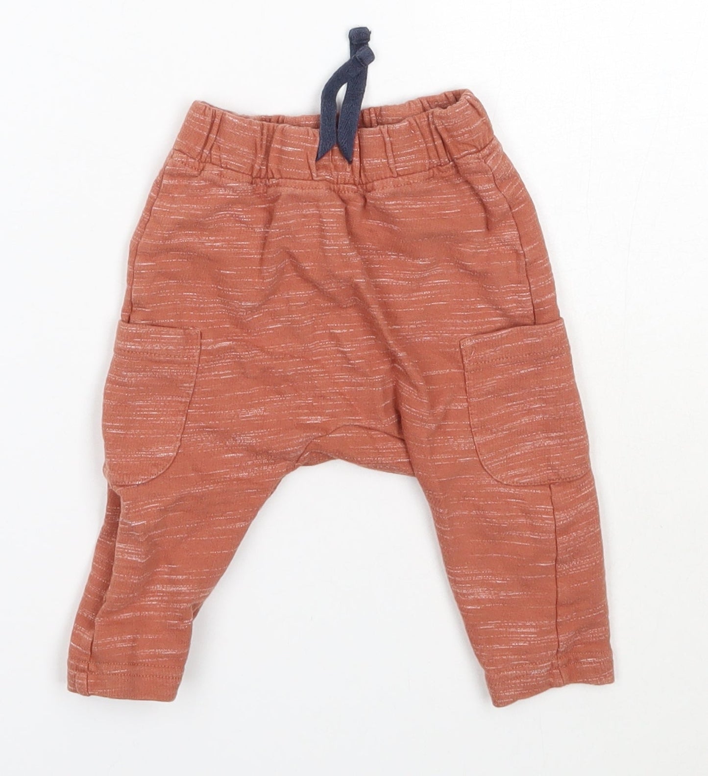 Nutmeg Baby Orange  Cotton Jogger Trousers Size 3-6 Months