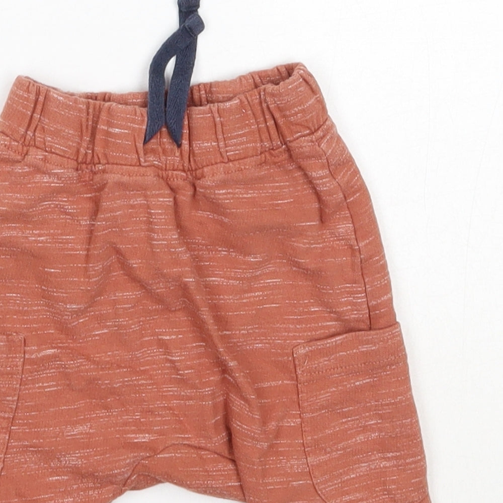 Nutmeg Baby Orange  Cotton Jogger Trousers Size 3-6 Months