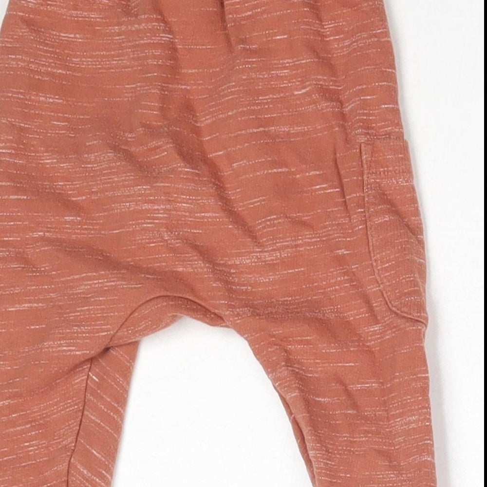 Nutmeg Baby Orange  Cotton Jogger Trousers Size 3-6 Months
