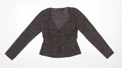 Womens UK Size S Brave Soul Black Basic Blouse