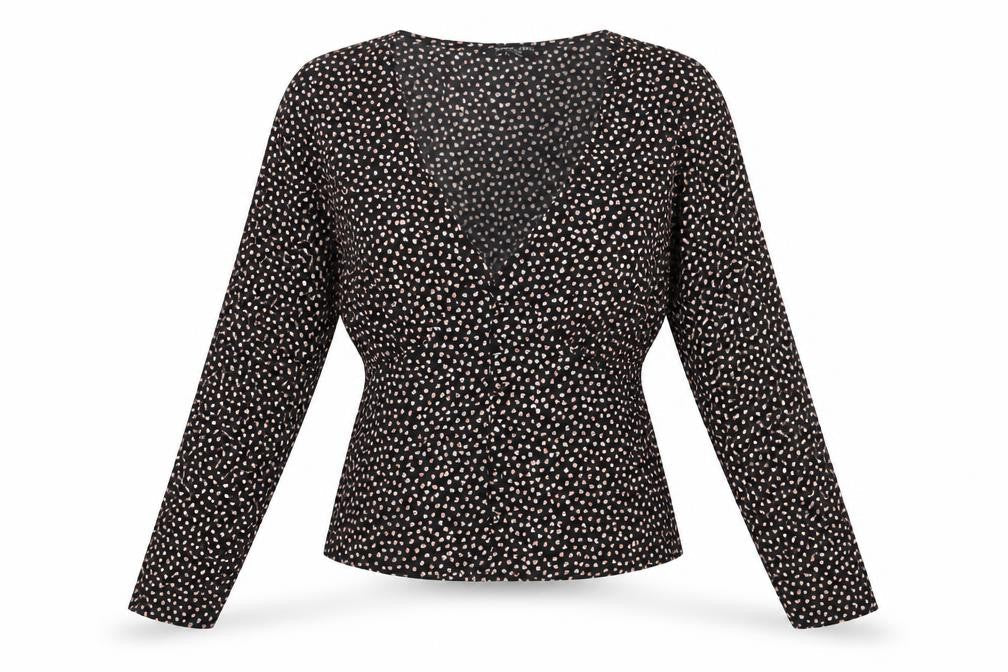 Womens UK Size S Brave Soul Black Basic Blouse