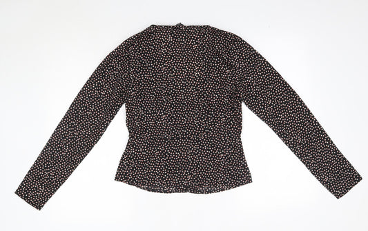 Womens UK Size S Brave Soul Black Basic Blouse