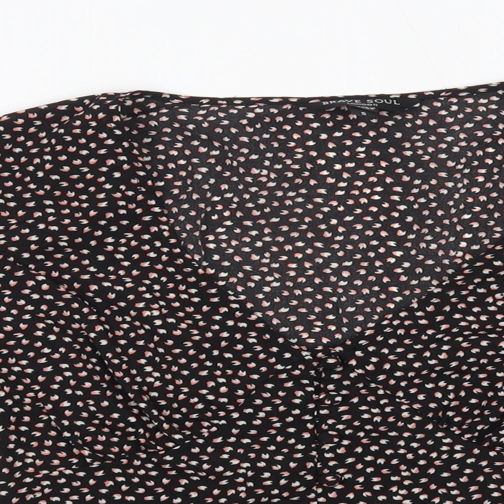 Womens UK Size S Brave Soul Black Basic Blouse