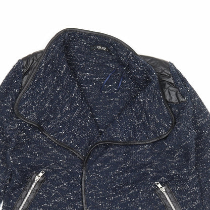 Womens UK Size S Quiz Blue Cardigan Jumper