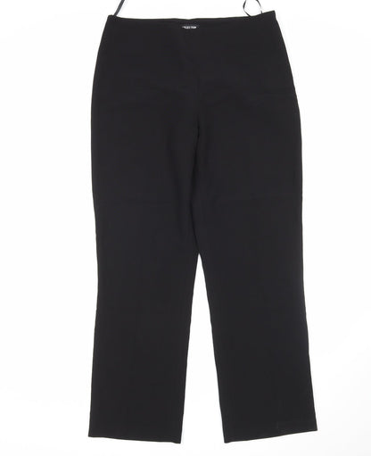 Womens UK Size 12 Debenhams Regular Fit  Black Trousers