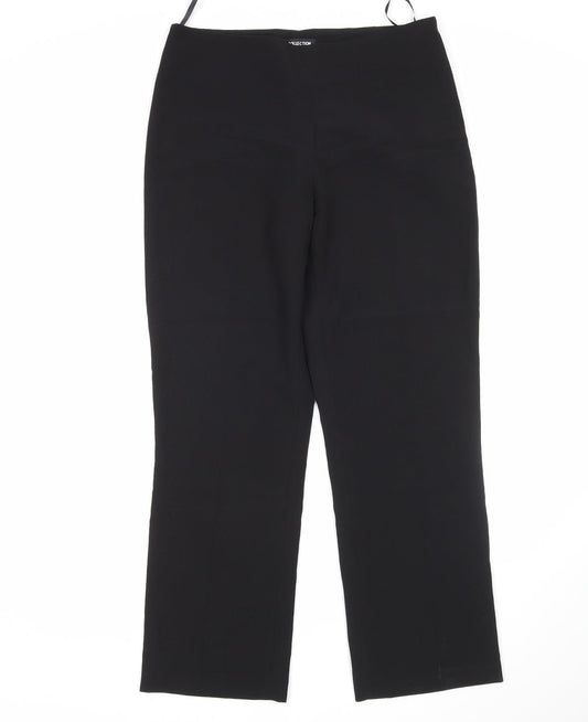 Womens UK Size 12 Debenhams Regular Fit  Black Trousers