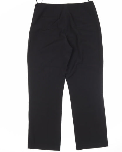 Womens UK Size 12 Debenhams Regular Fit  Black Trousers