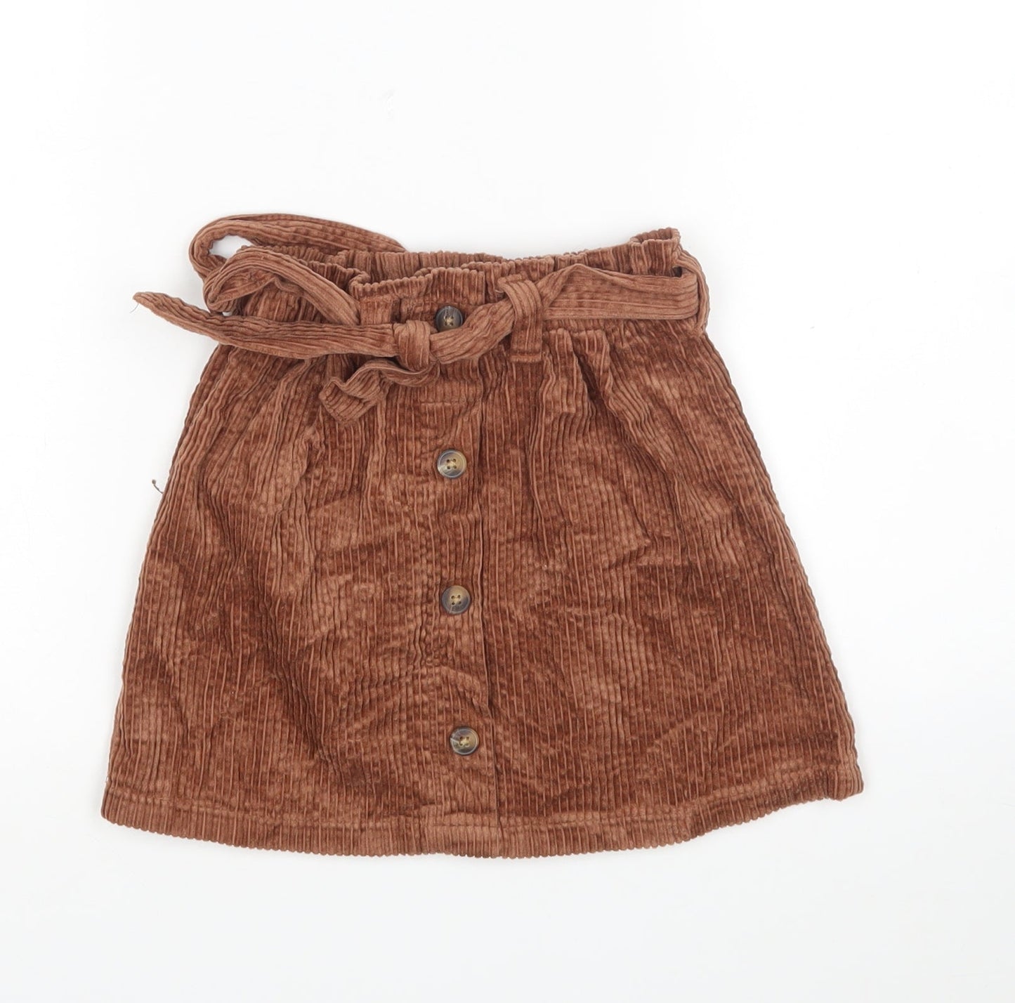 NEXT Girls Brown  Cotton A-Line Skirt Size 5 Years  Regular