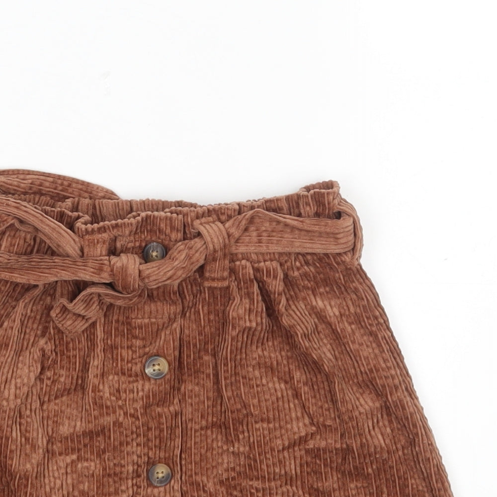 NEXT Girls Brown  Cotton A-Line Skirt Size 5 Years  Regular