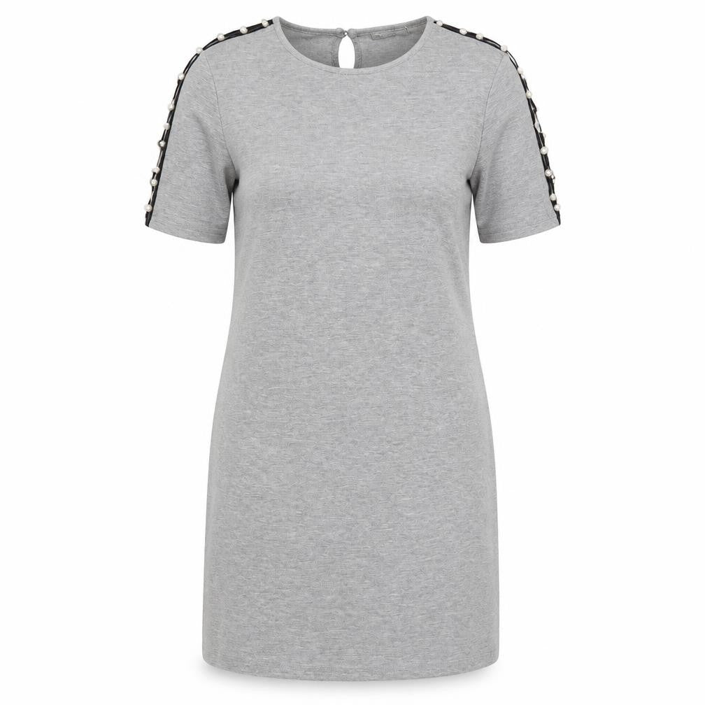 ASOS Womens Grey  Polyester Jumper Dress  Size 8  Round Neck