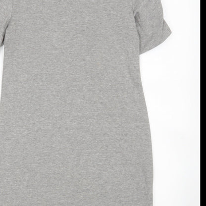 ASOS Womens Grey  Polyester Jumper Dress  Size 8  Round Neck