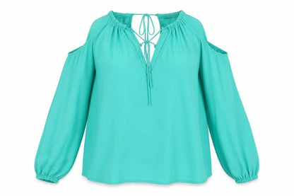 Womens UK Size 8 H&M Green Basic Blouse