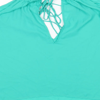 Womens UK Size 8 H&M Green Basic Blouse