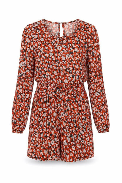 H&M Womens Multicoloured Animal Print Viscose Playsuit One-Piece Size 8 L4 in