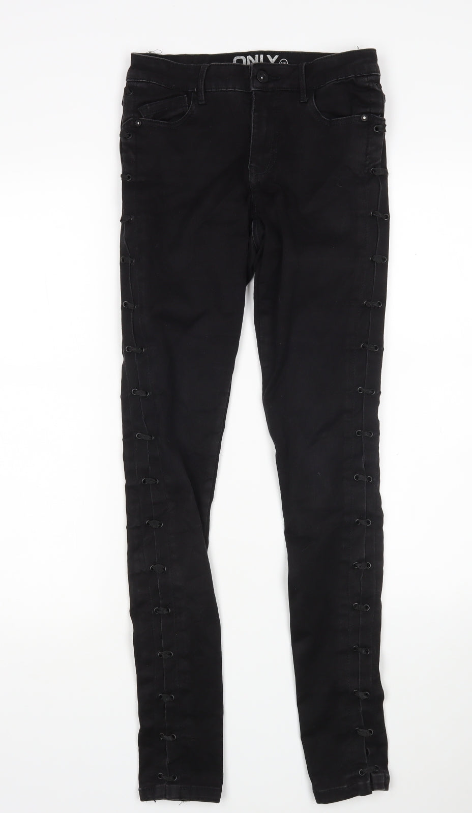 Only Womens Black  Cotton Skinny Jeans Size 6 L32 in Regular
