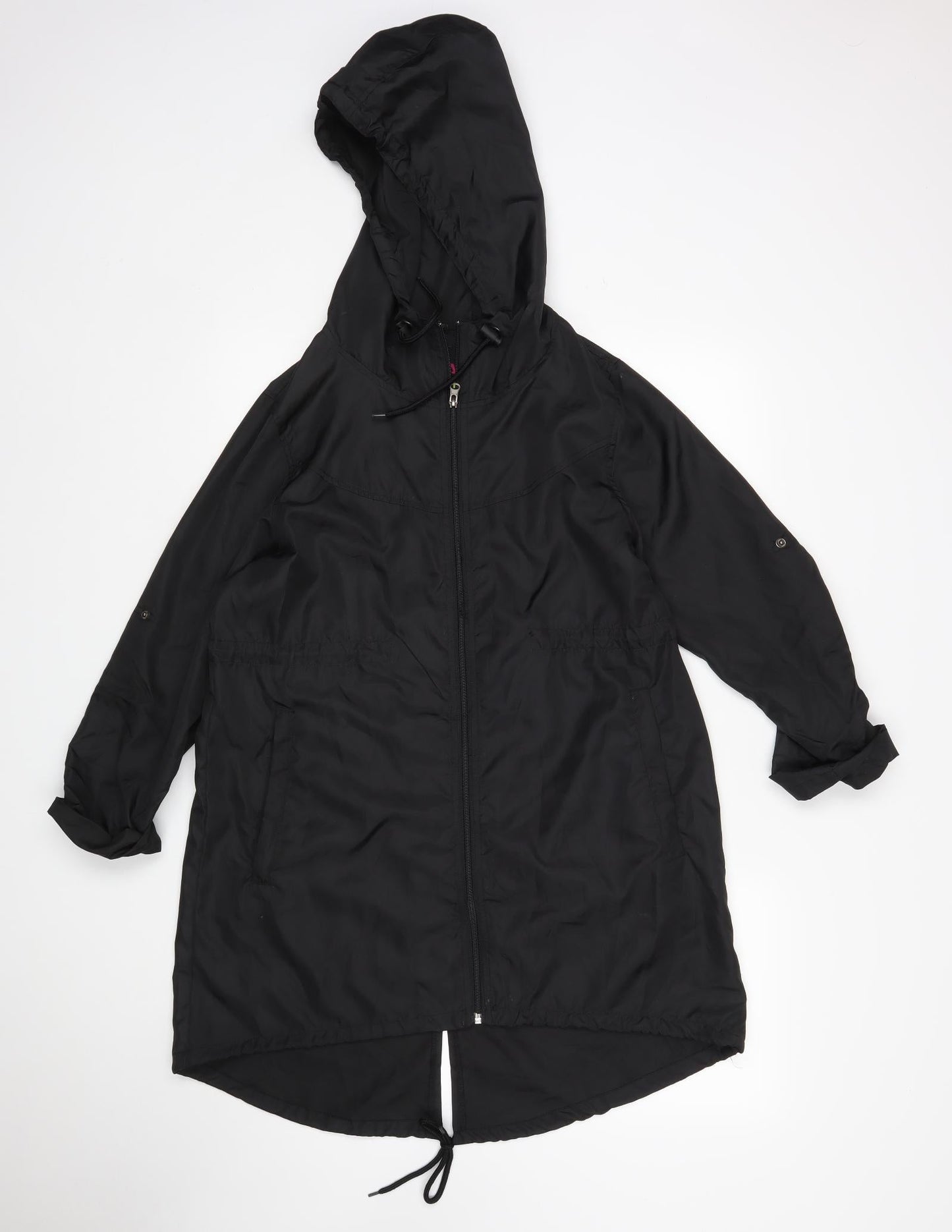 Womens UK Size S Denim CO Black Parka Coat