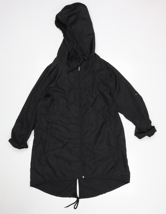 Denim CO Womens Black   Parka Coat Size S