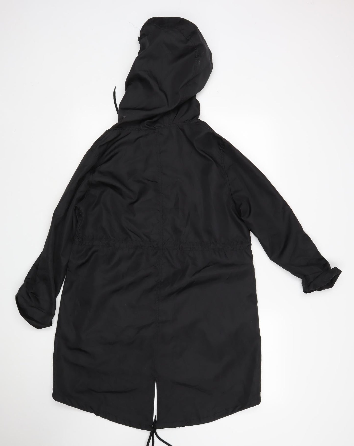 Womens UK Size S Denim CO Black Parka Coat