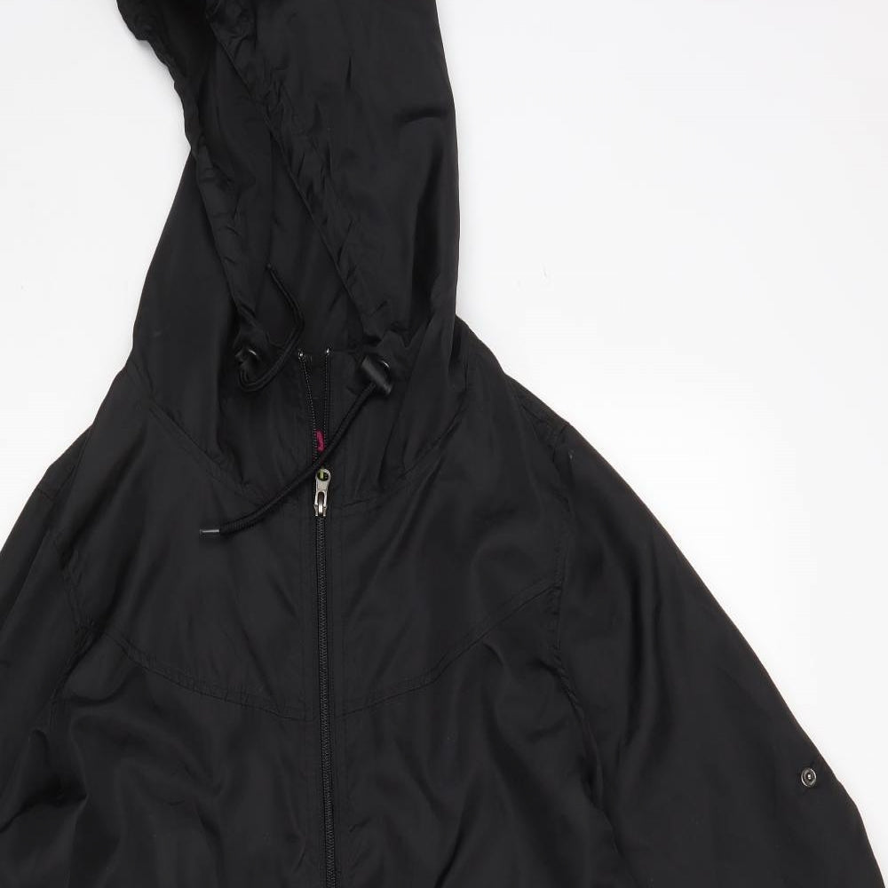 Womens UK Size S Denim CO Black Parka Coat