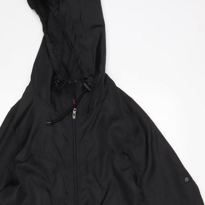 Womens UK Size S Denim CO Black Parka Coat