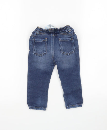 George Boys Blue  Cotton Capri Jeans Size 9-12 Months