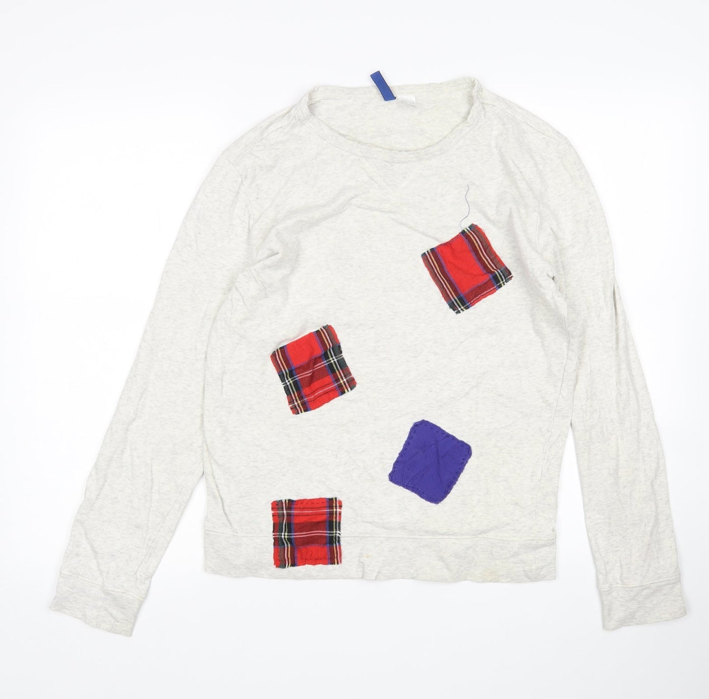 H&M Womens Grey  Cotton Pullover Sweatshirt Size S