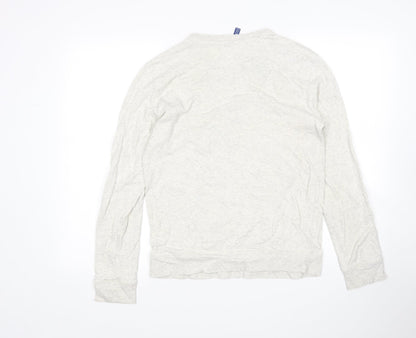 H&M Womens Grey  Cotton Pullover Sweatshirt Size S