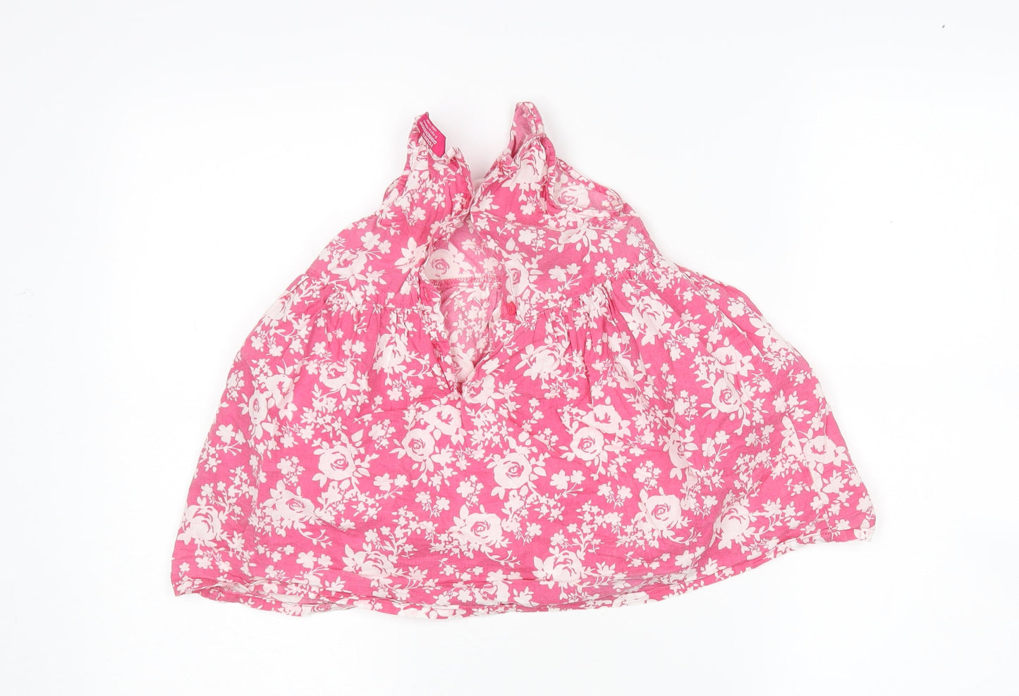 YD Girls Multicoloured Floral Cotton A-Line  Size 3-4 Years  Square Neck