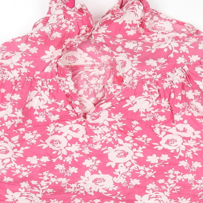 YD Girls Multicoloured Floral Cotton A-Line  Size 3-4 Years  Square Neck