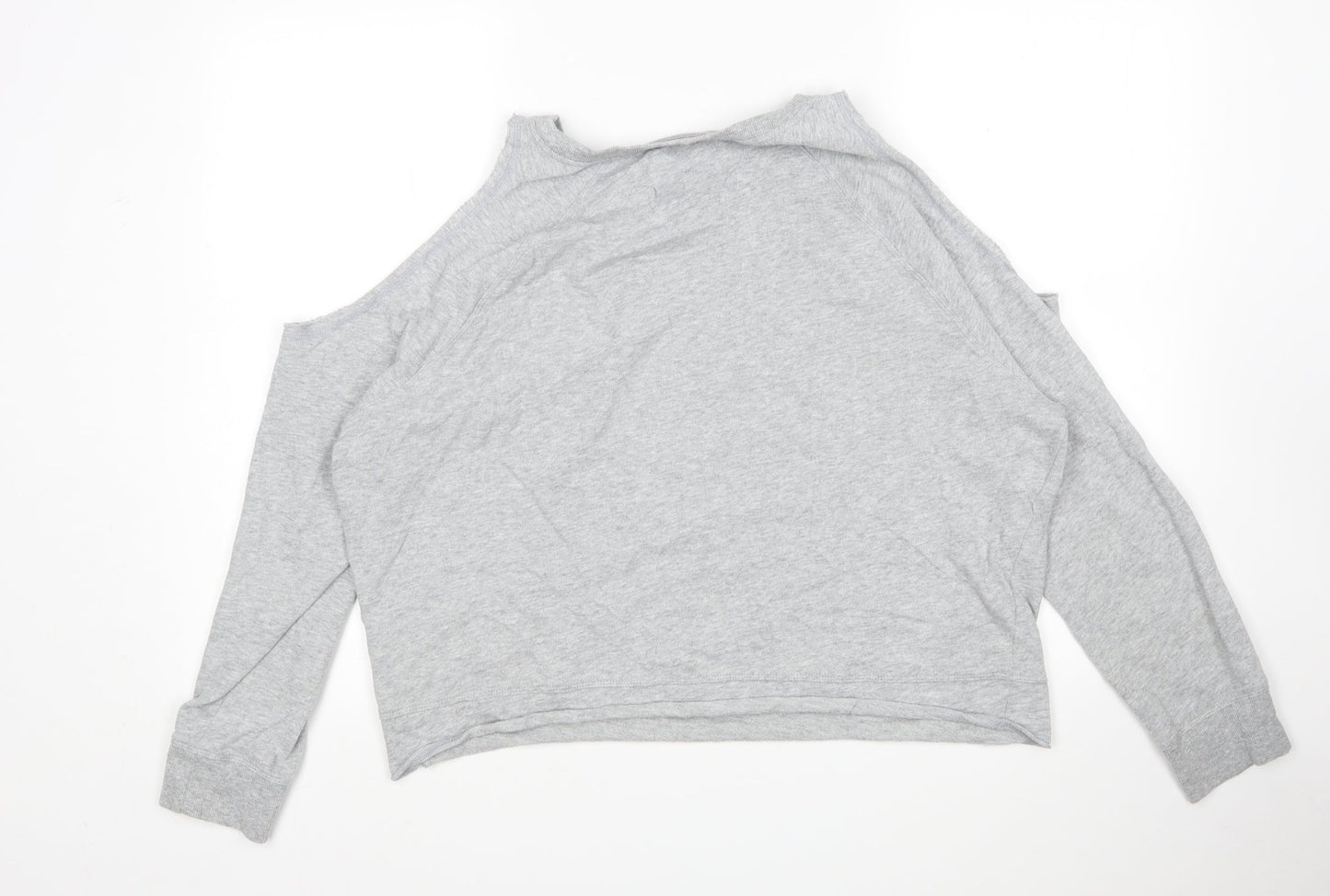 Victoria Sport Womens Grey  Cotton Pullover Sweatshirt Size L